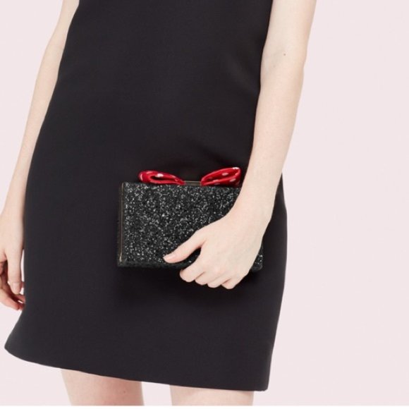 NWT Kate Spade Minnie Mouse Minnie Bow Clasp Clutch Crossbody - Picture 2 of 12
